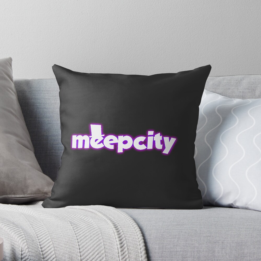 Meep City Roblox Throw Pillow By Overflowhidden Redbubble - sprite cranberry simulator roblox