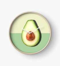 Avocado halbe Scheibe tropische Frucht Uhr