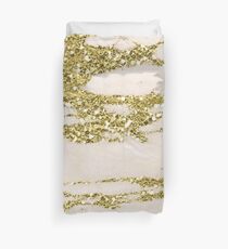 Marmor - Gold Marmor Glittery Pink und Gelbgold Bettbezug