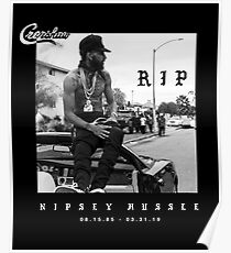 Rip Nipsey Hussle Nipsey Hussle RIP Ruhe in Frieden Nipsey Hussle Crenshaw Marathon Tribute Fan Art & Merch Poster