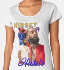 Nipsey Hussle Retro Rap T-Shirt Premium Rundhals-Shirt
