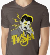 Tesla Men's V-Neck T-Shirt