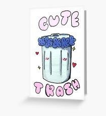 Cute trash Greeting Card
