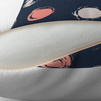 Alternate view of Handpainted Circle Textures Navy Multi Throw Pillow