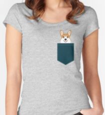 Teagan - Corgi Welsh Corgi gift phone case design for pet lovers and dog people Women's Fitted Scoop T-Shirt