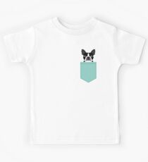 Logan - Boston Terrier pet design with bold and modern colors for pet lovers Kids Tee