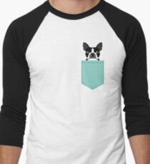 Camiseta ¾ estilo béisbol Logan - Boston Terrier diseño de mascotas con colores audaces y modernos para los amantes de las mascotas
