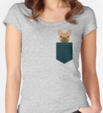 Willow - French Bulldog phone case art design for dog lovers and dog people Women's Fitted Scoop T-Shirt