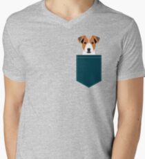 Bailey - Jack Russell Terrier phone case art print gift for dog people Jack Russell Terrier owners Men's V-Neck T-Shirt