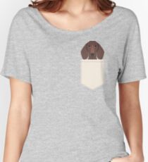 Piper - Dachshund, weener dog, wiener dog, pet portrait, sausage dog, pet Women's Relaxed Fit T-Shirt