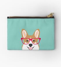 Teagan Glasses Corgi cute puppy welsh corgi gifts for dog lovers and pet owners love corgi puppies Studio Pouch