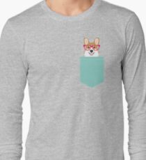 Teagan Glasses Corgi cute puppy welsh corgi gifts for dog lovers and pet owners love corgi puppies Long Sleeve T-Shirt