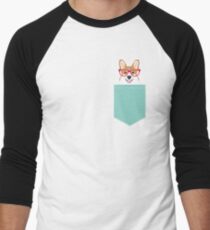 Teagan Glasses Corgi cute puppy welsh corgi gifts for dog lovers and pet owners love corgi puppies Men's Baseball Âľ T-Shirt