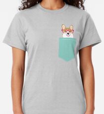 Teagan Glasses Corgi cute puppy welsh corgi gifts for dog lovers and pet owners love corgi puppies Classic T-Shirt