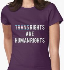 Trans Rights are Human Rights Women's Fitted T-Shirt