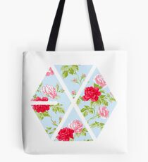 EXO - Blaue Blumen Tote Bag