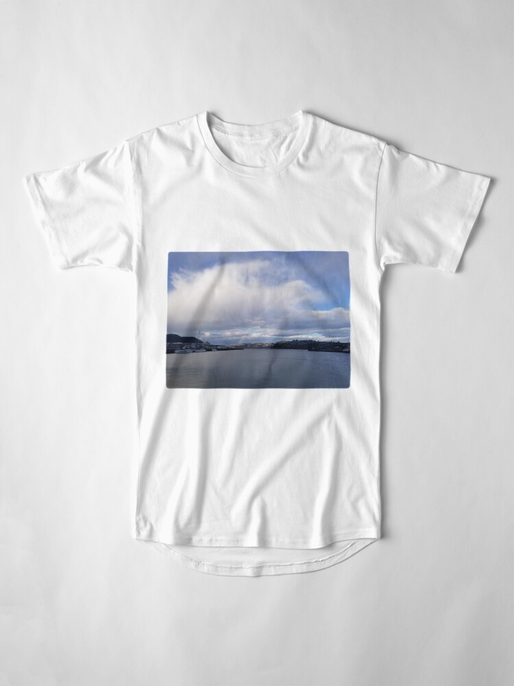 Alternate view of Sudden Rainbow Over the Cloudy Docks Long T-Shirt