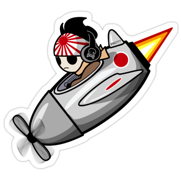 "Kamikaze Pilot" Stickers by mikoto | Redbubble