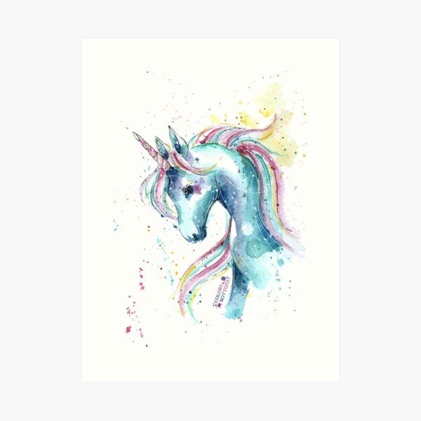 Rainbow Unicorn Art Print