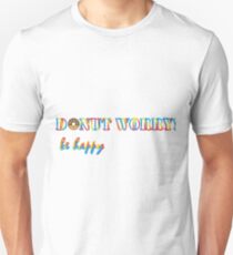 Donut worry be happy Slim Fit T-Shirt