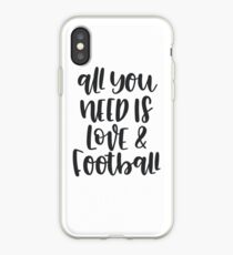 Vinilo o funda para iPhone Todo lo que necesitas es amor y fútbol