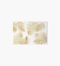 Lámina de exposición Hojas de palma de oro sobre blanco