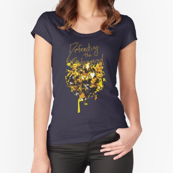 Defending the Endangered - Tiger Logo Fitted Scoop T-Shirt