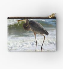 Pensacola Beach Great Blue Heron II Zipper Pouch