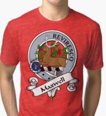 00099 Maxwell Clan/Family Tartan Tri-blend T-Shirt