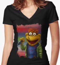 Muppet Maniac - Scooter as Chucky Women's Fitted V-Neck T-Shirt