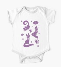Kitty pattern One Piece - Short Sleeve
