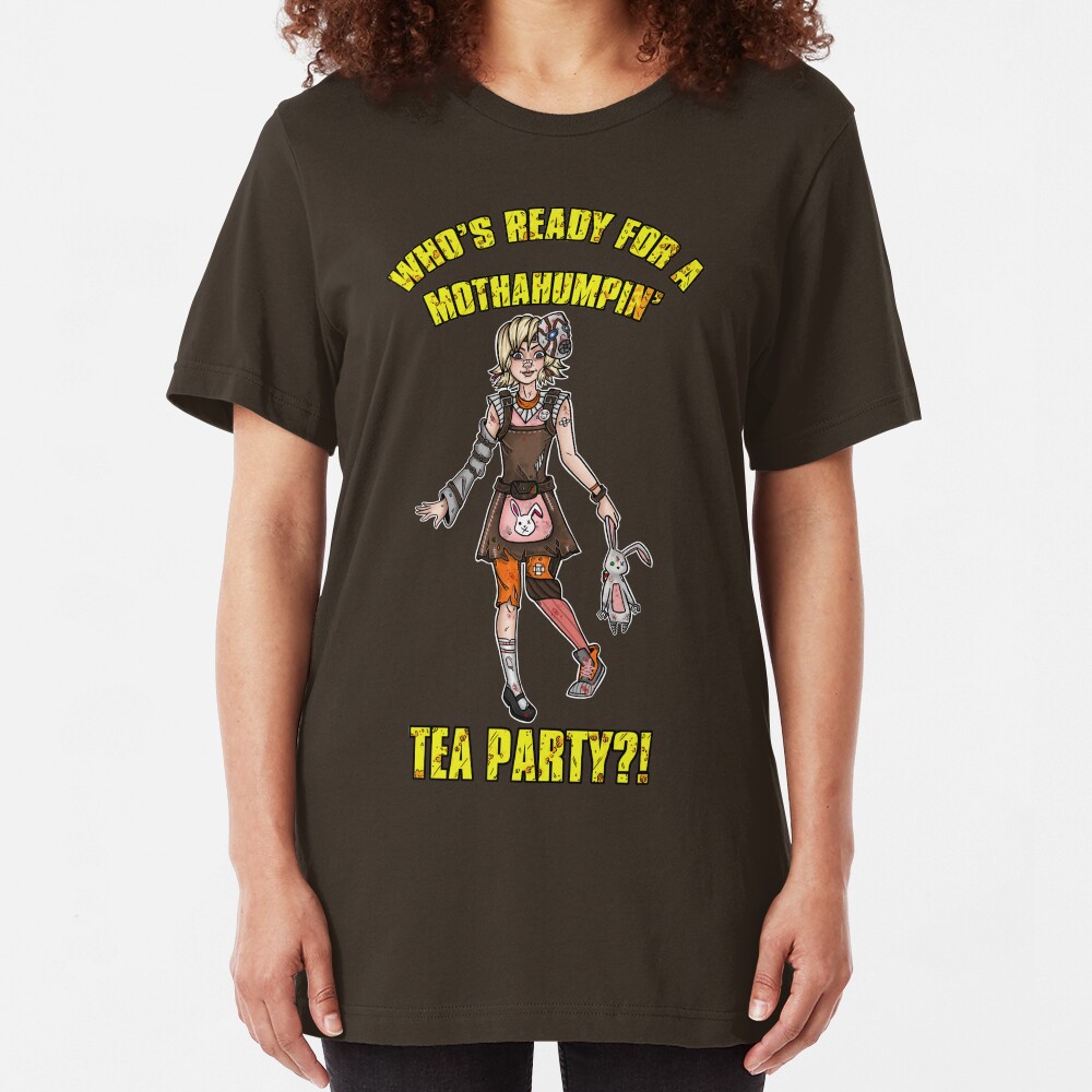 Mothahumpin' TEA PARTY! Slim Fit T-Shirt