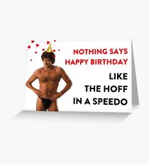 Sexy Hoff birthday card, sticker, mug, Tv, Baywatch,80s, Naughty, Hot, Adult, Gift, Present, Ideas, Banter, Puns Greeting Card