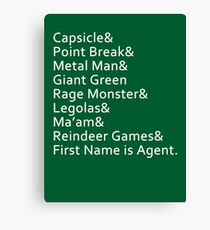 Nicknames Canvas Print