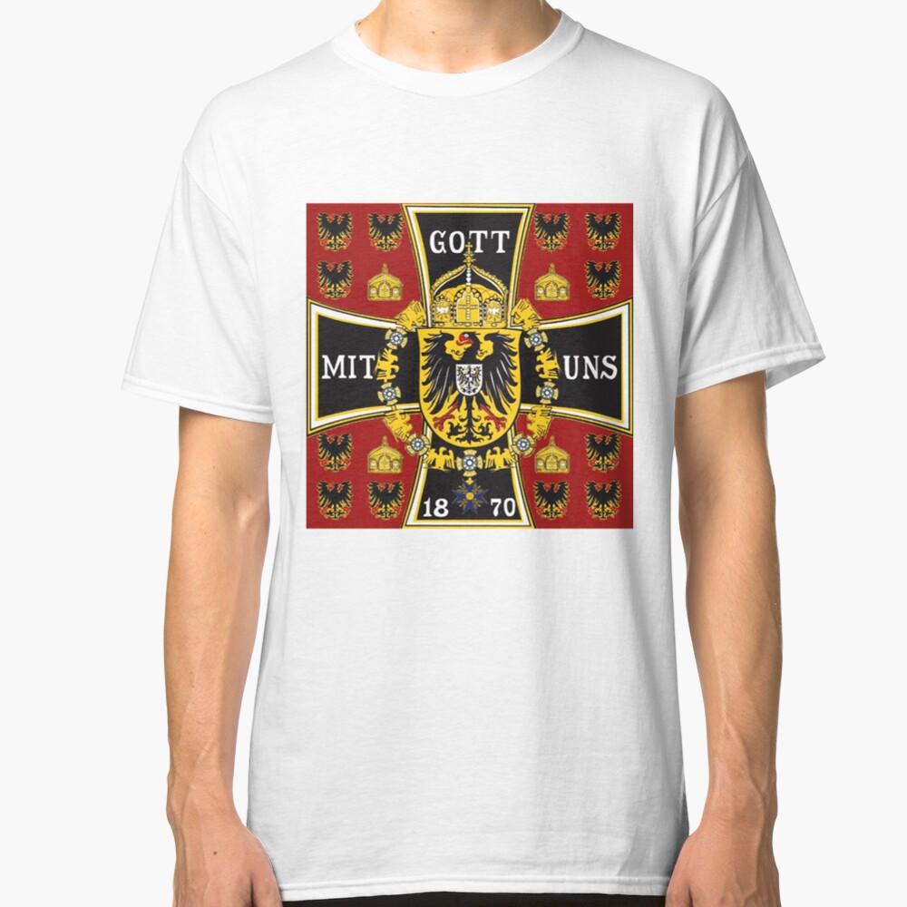 Prussian Battle Flag of 1870 on red Classic T-Shirt