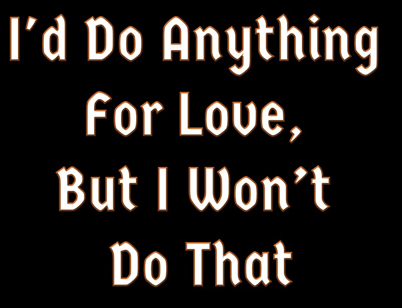 "I'd do anything for love" by potterhead42 Redbubble