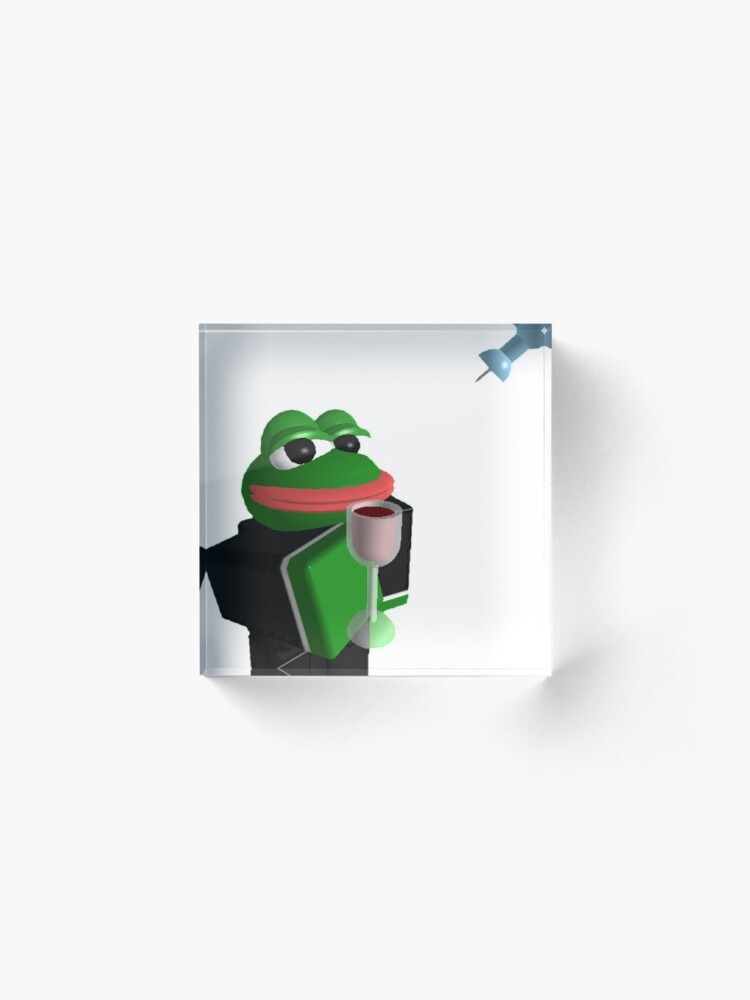 Pepe Roblox Meme Acrylic Block - roblox memes zipper pouches redbubble