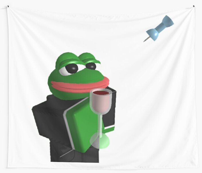 Pepe Roblox Meme Tapestry By Boomerusa Redbubble - roblox welcome to bloxburg deep fryer