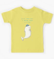 You're Cuter than a Beluga Whale in a Hat Kids Tee
