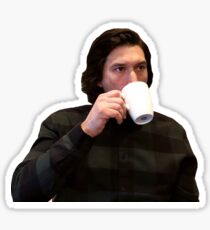 Adam Driver Sipping Tea/Coffee Meme Sticker
