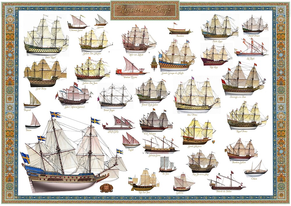 Poster of Renaissance Ships by TheCollectioner
