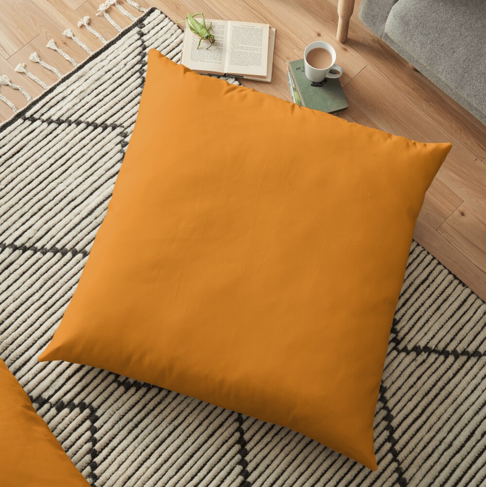 Dark Cheddar 15-1150 TCX | Pantone | Color Trends | New York | Fall Winter 2019 2020 | Solid Colors | Fashion Colors | Floor Pillow