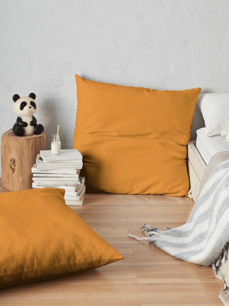 Alternate view of Dark Cheddar 15-1150 TCX | Pantone | Color Trends | New York | Fall Winter 2019 2020 | Solid Colors | Fashion Colors | Floor Pillow