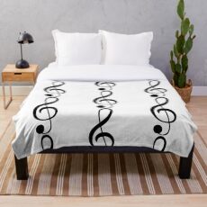Music icon music key clef Throw Blanket