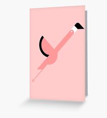 Flamingo vector illustration Greeting Card
