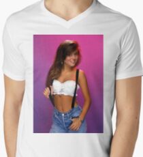 Kelly Kapowski T-Shirt mit V-Ausschnitt für Männer