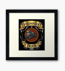 Steampunk Piraten Zug führer Maschinen Industrie Zahnräder Geschenk Design perfekte als Geschenkidee, geeignet für alles Menschen die ein Geschenk verdienen zb. Familie, Freunde, Kollegen. Gerahmtes Wandbild