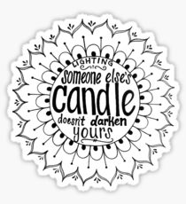 Light someone's candle zentangle medallion Sticker