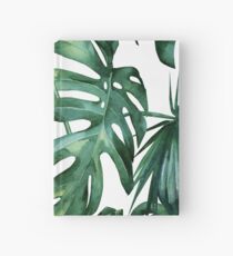 Klassischer grüner tropischer Monstera-Dschungel-Palmblatt-Druck Notizbuch