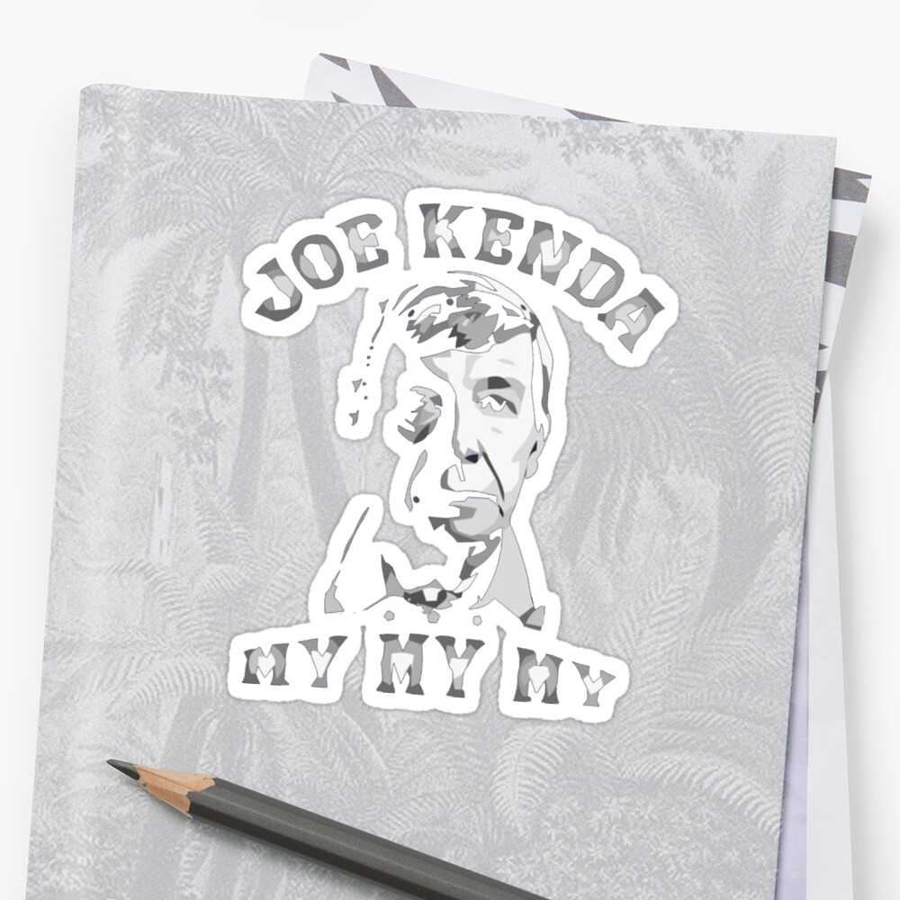 White My Joe Kenda Sticker By Blancaolivarez Redbubble